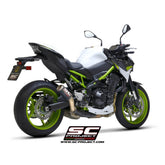 SC Project CR-T Carbon Fiber Exhaust with Carbon Protection - Kawasaki Z900 (2020 - 24)